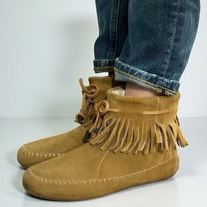 Lucky Brand Suede Moccasin Faux Fur Lining Women’s Sz 9